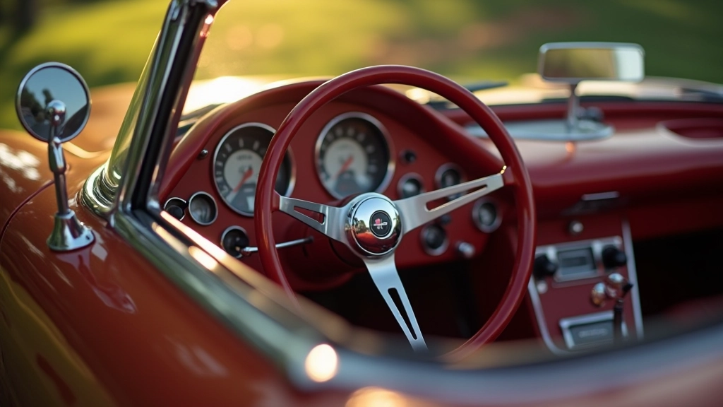 Chevrolet Corvette kabrioleto detalizavimas, chrominiai dešifrų detalės, spindinčios saulėje, profesionalus fotografavimas